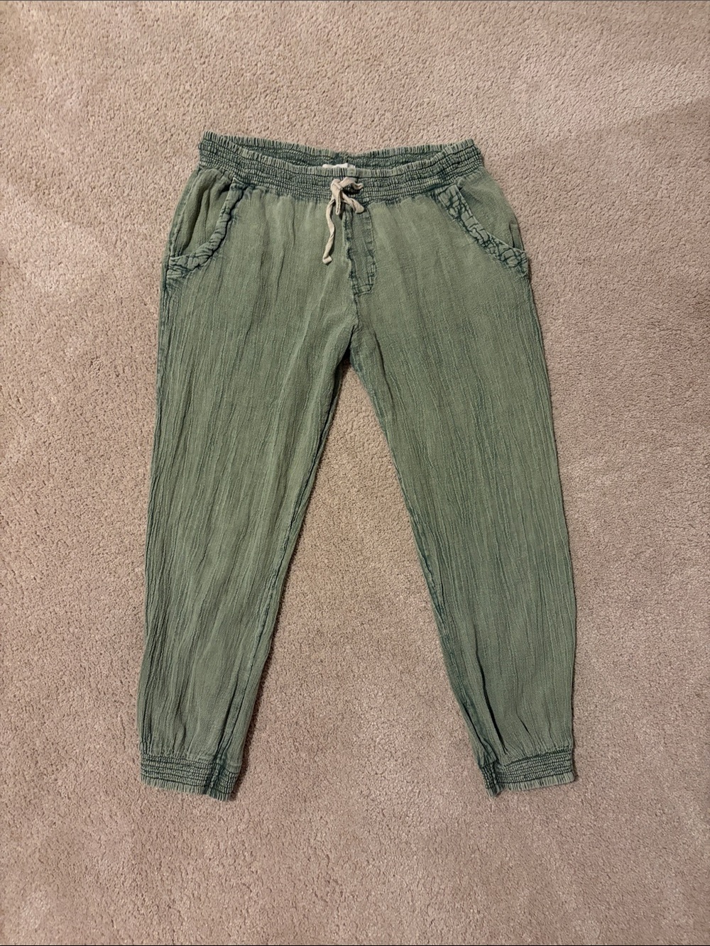 Rip Curl Olive Drawstring Jogger Pants